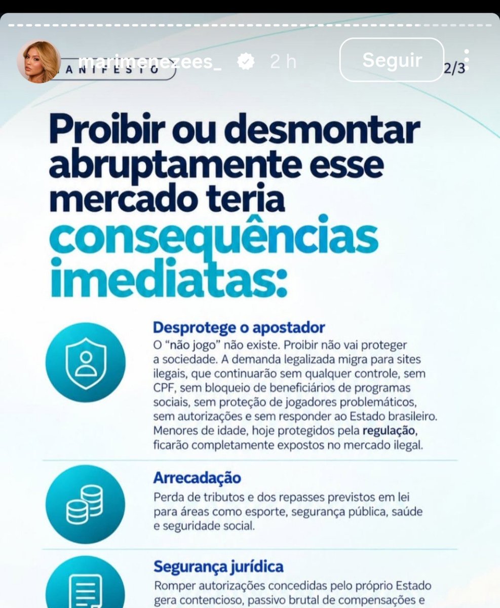 saahcomenta's tweet photo. A Mari Menezes postando contra a proibição das bets. Eh essa aqui que o povo tava endeusando a uns meses atrás? Decepcionada mas nao surpresa, pq até golpe ela divulgava antes... https://t.co/bwaL1RwucH