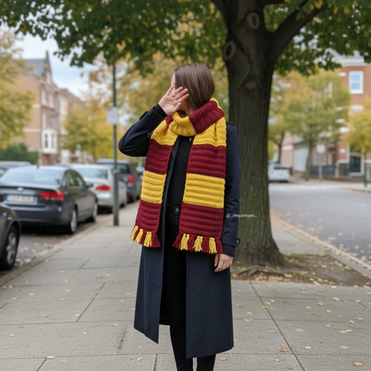 lillianjacvvhe's tweet photo. Customized Gryffindor’s scarf. DM to order. https://t.co/q7DeJDQ1IH