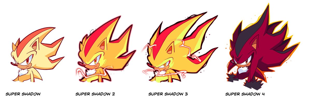 TerminalRepo's tweet photo. Super Sonic 1-4 vs Super Shadow 1-4 gimme some ideas https://t.co/k9lMzBTCZa