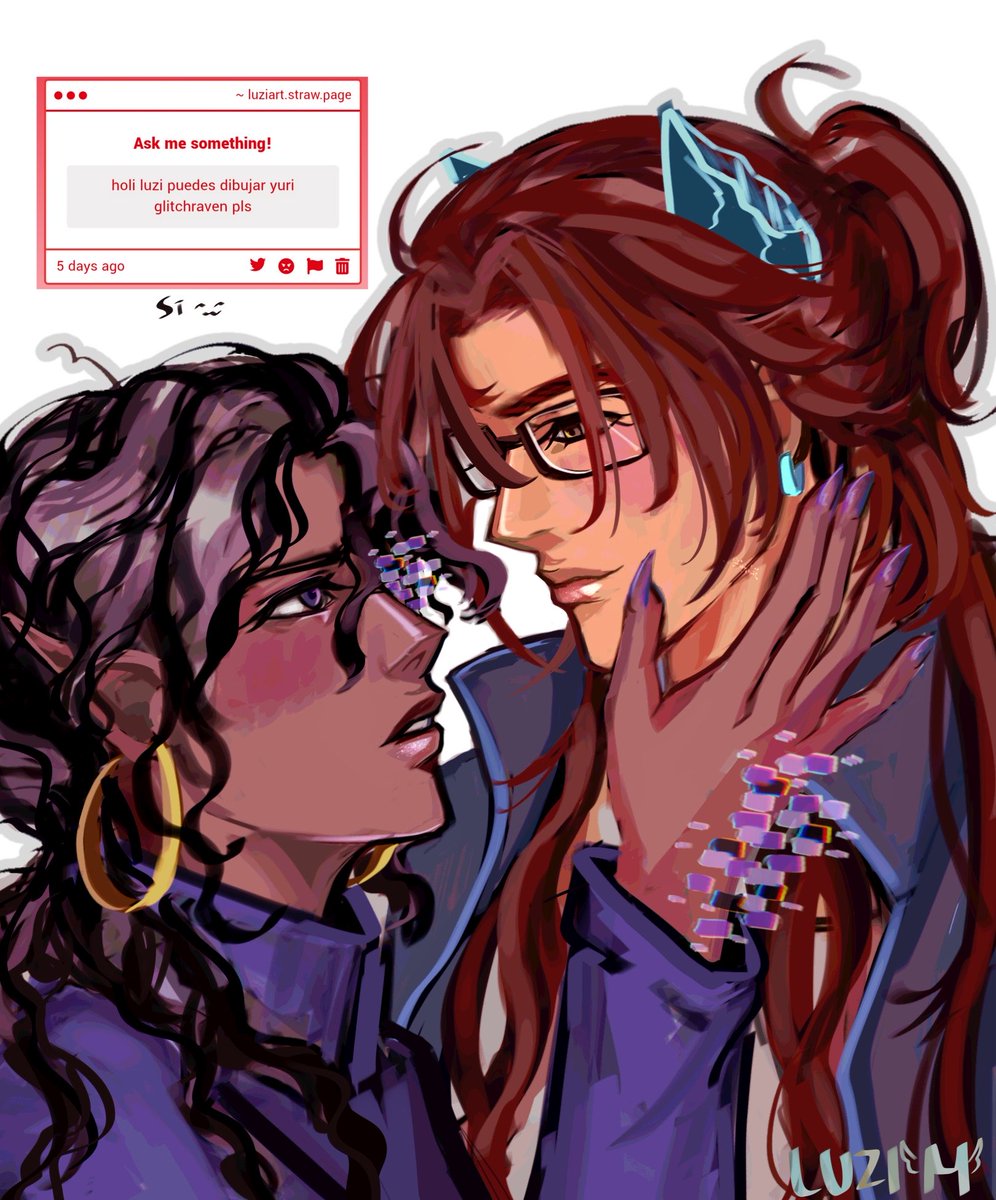 Luzi_art's tweet photo. Y la historia dirá que eran buenas amigas 🩷✌🏼 #glitchraven https://t.co/4PZzIl2p3Q