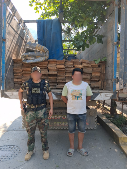 FPVRAEMOFICIAL's tweet photo. 🚨🌳 ¡GOLPE AL TRÁFICO ILEGAL DE MADERA EN EL VRAEM! La PNP Palma Real detuvo en flagrancia a un hombre por presunto tráfico ilegal de productos forestales en Mantorreal. 🇵🇪 ¡Protegemos nuestros bosques! #PNP #VRAEM #AltoImpacto https://t.co/9SEPabdeUB