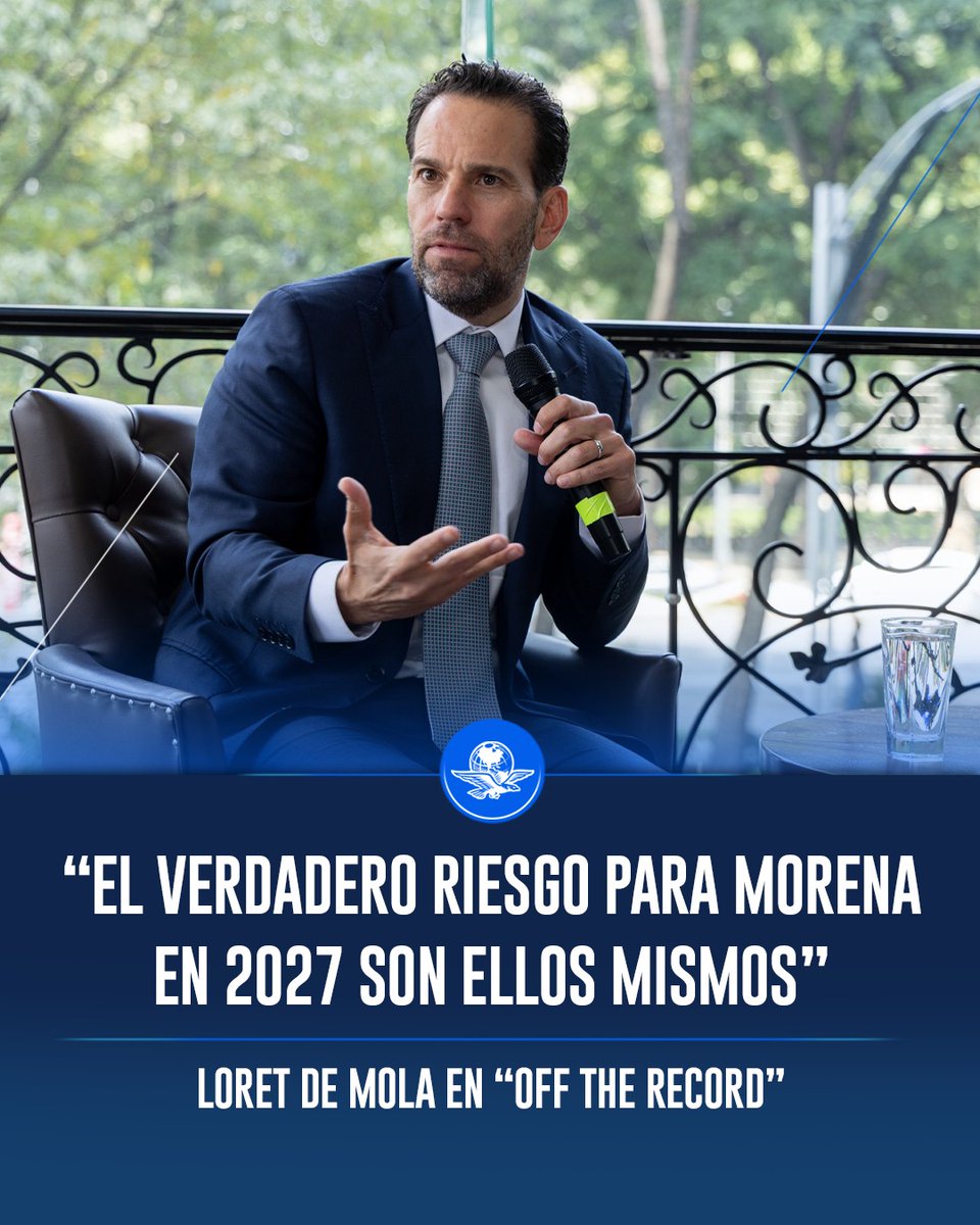 El_Universal_Mx's tweet photo. 🔴 Loret de Mola: el principal riesgo de Morena rumbo a 2027 está dentro del partido

Durante la tercera edición de Off the Record, el periodista señaló que las disputas entre grupos por las candidaturas podrían representar un desafío para Morena de cara a las elecciones de 2027.

https://t.co/1e3734h7cY