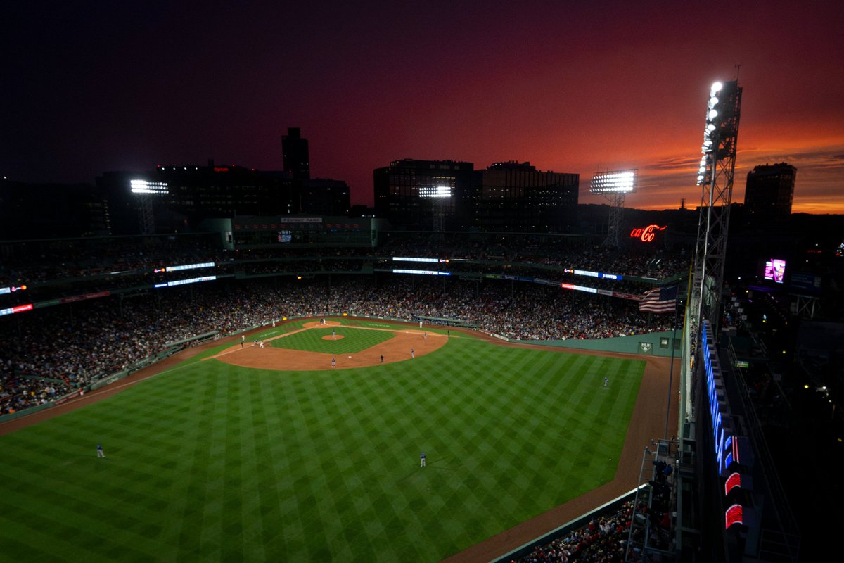 RedSox's tweet photo. Fenway skies. https://t.co/3t9ZVcuQus