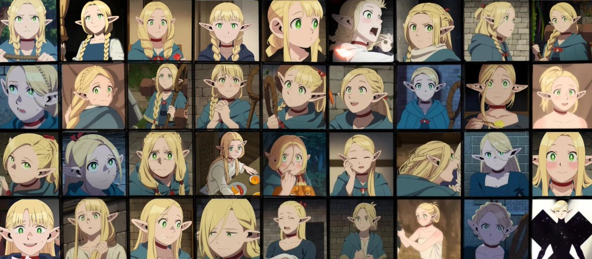 vinasu_draws's tweet photo. After nearly three years, I finally decided to watch *Dungeon Meshi* (ダンジョン飯)

One thing worth highlighting is Ryōko Kui's beautiful character design work—especially regarding Marcille https://t.co/PNAyG62DxG