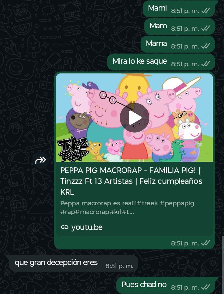Mertxchlol's tweet photo. Mi madre ya reaccióno a Peppa pig macrorap!!!! https://t.co/iqxnxkvRWZ