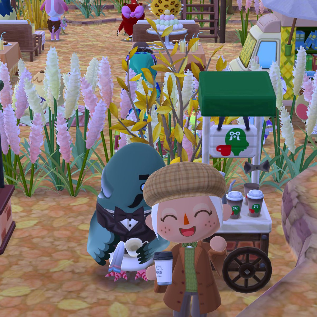 heliosdharpy's tweet photo. 🌕 Viewing 🦉 ☕️ 🥮
#animalcrossing #acpc #pocketcamp #moonviewing https://t.co/9RmiEy51DV