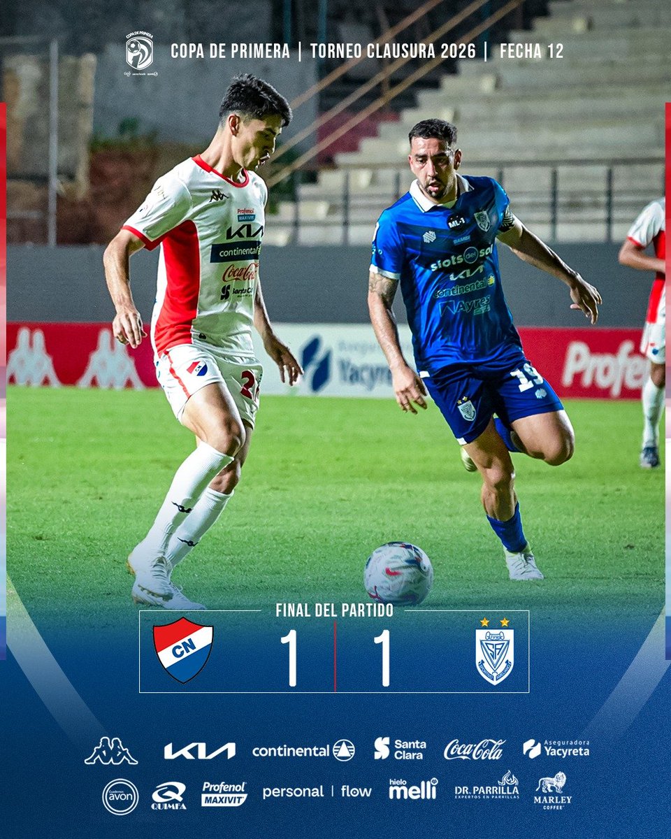 clubnacionalpy's tweet photo. #Clausura2026🏆

✅️ Fecha 12

𝗙𝗶𝗻𝗮𝗹 𝗱𝗲𝗹 𝗣𝗮𝗿𝘁𝗶𝗱𝗼

Nacional 1️⃣ - 1️⃣ Ameliano 

⚽️ Rodrigo Melgarejo 

 VamosNacional 🔴⚪️🔵 https://t.co/HV4zWQXUvo