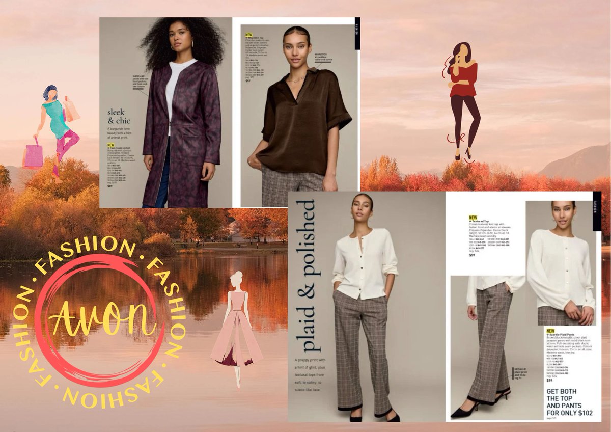 IsabelleBertr20's tweet photo. 🍂FALL IN STYLE, EVERY MILE🍂
Fall style every miles.
*Plaid Pants & Textured Top
*Faux Suede Jacket
*Whipstitch Top
#Barrie #AvonCanada #fallcollection #womenfashion # #fallfashion #fallclothing #womenclothing #avnwithIsabelle https://t.co/CbQFLgUfCT