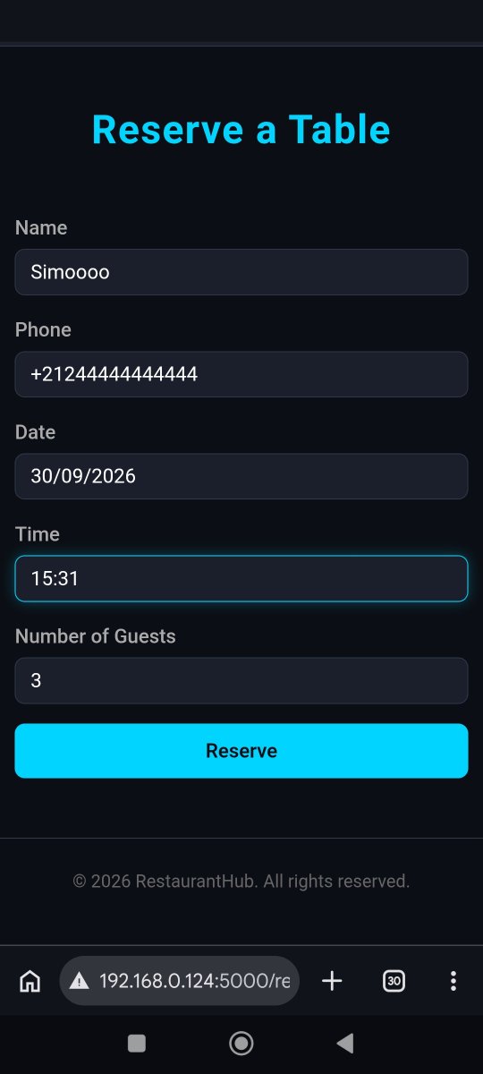 simomaxd's tweet photo. Just finished my new project: RestaurantHub!
A complete web app for restaurants &amp; cafes:
 Menu + search
 Reservations
 Orders
 Reviews
 Loyalty points
 3 languages
Built with Python, Flask, SQLite, Bootstrap.
Available for sale or freelance work.
#Python #Flask #WebDevelopment https://t.co/ySD7Ka4b4C