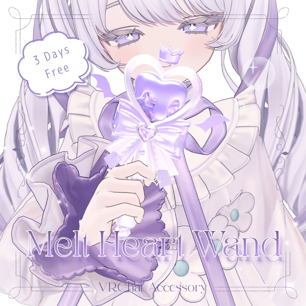 Melt_Boutique's tweet photo. とろけるハートとたっぷりのリボンを詰め込んだ
小さな魔法のステッキを公開しました🪄🎀

9/29 23:59まで無料配布中♡
期間終了後は有料販売となります。

VRChatでのお写真のお供にぜひ◝☆ https://t.co/JhmffKoBFG