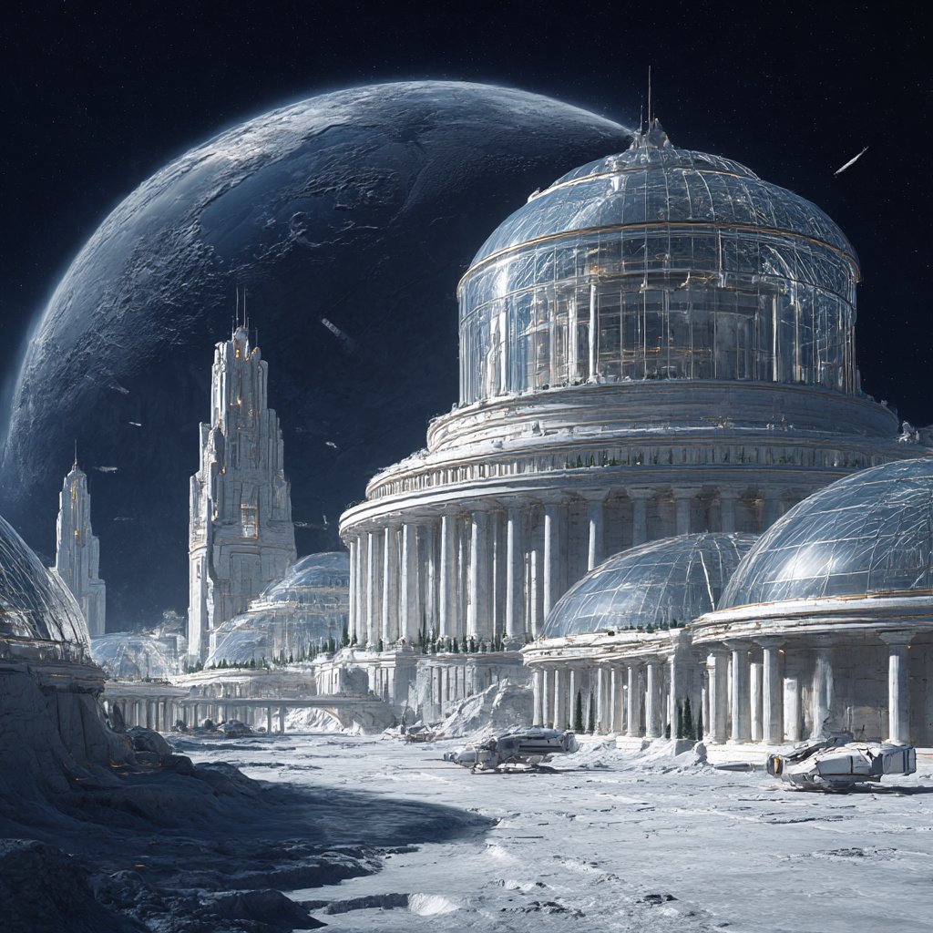 ArthurMacwaters's tweet photo. I want the future to feel like the future. Arguably, we should be able to make some really beautiful architecture on the moon in our lifetime for our factories there. https://t.co/308LF1OPpR