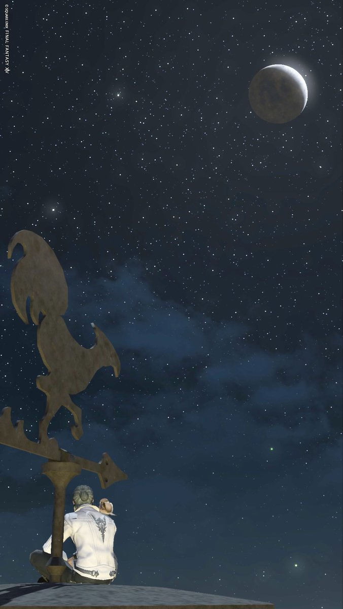 Karoku_You's tweet photo. 昨夜は仲秋の名月🎑
エオルゼアのお月さんも満ち欠けしてた(￣▽￣)φ https://t.co/nlbmjxn1II