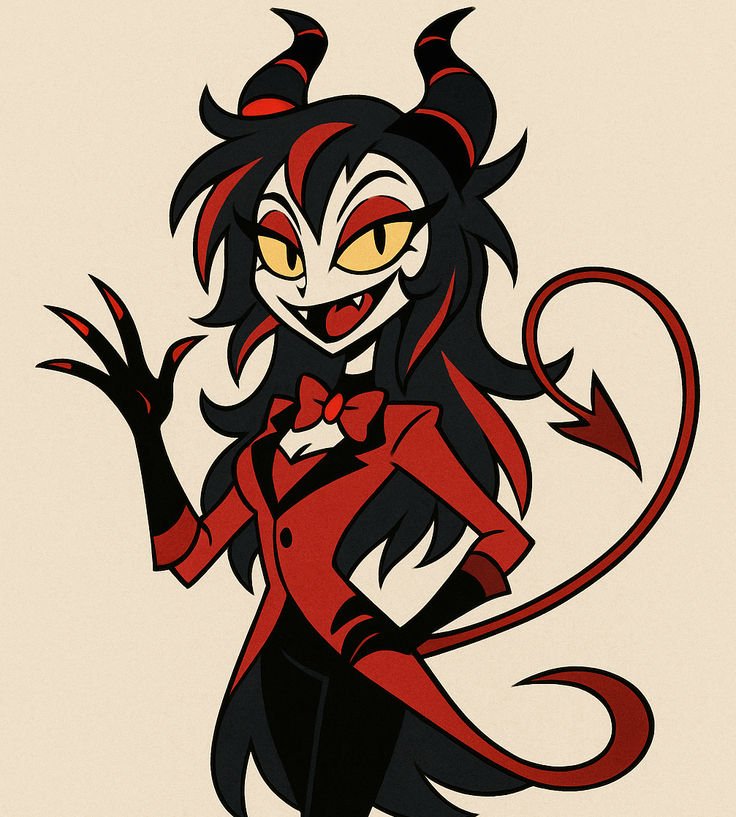 Emma00445's tweet photo. Just dropped in to say hey! 😈✨
#HelluvaBoss #HazbinHotel #Imp #HelluvaBossOC #DigitalArt #CharacterArt #ArtistOnInstagram https://t.co/4rnpSDhdNn