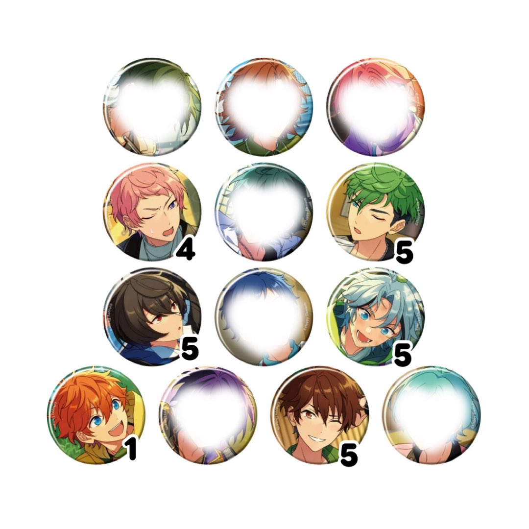 api_ch_'s tweet photo. 【交換】あんスタ コレクション缶バッジ コレ缶 Sep. Aug. May. Apr.

譲￤1〜3枚目

求￤Sep.i斑 ／ 画像4枚目 ニキ 鉄虎

Sep.i2箱予約予定
ニキ以外は友人分としての求になります。
星5に対して星4は複数提供可能です。
お返事夜になってしまうと思うので辞退はリプ消しで構いません。
お心当たりのある方は気軽にお声掛け下さい。
■初回litlink必読