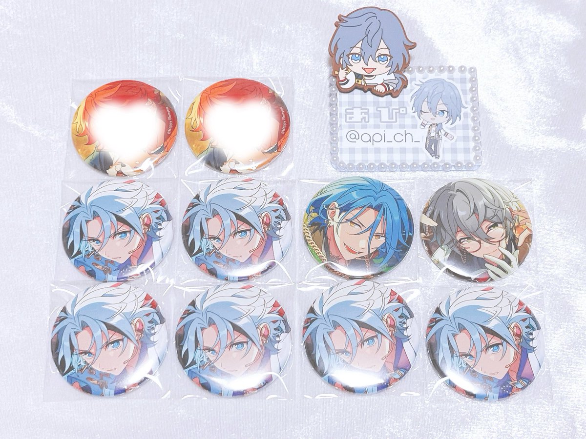 api_ch_'s tweet photo. 【交換】あんスタ コレクション缶バッジ コレ缶 Sep. Aug. May. Apr.

譲￤1〜3枚目

求￤Sep.i斑 ／ 画像4枚目 ニキ 鉄虎

Sep.i2箱予約予定
ニキ以外は友人分としての求になります。
星5に対して星4は複数提供可能です。
お返事夜になってしまうと思うので辞退はリプ消しで構いません。
お心当たりのある方は気軽にお声掛け下さい。
■初回litlink必読