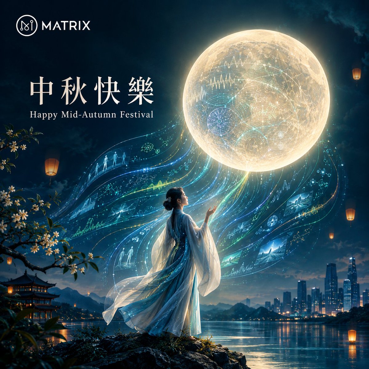 MatrixAINetwork's tweet photo. For centuries, we looked at the moon to understand the world.
Now we have another universe to understand:
ourselves.
This Mid-Autumn Festival, here's to seeing the full picture.
#MatrixAINetwork #BioData https://t.co/iwYhVHjckn