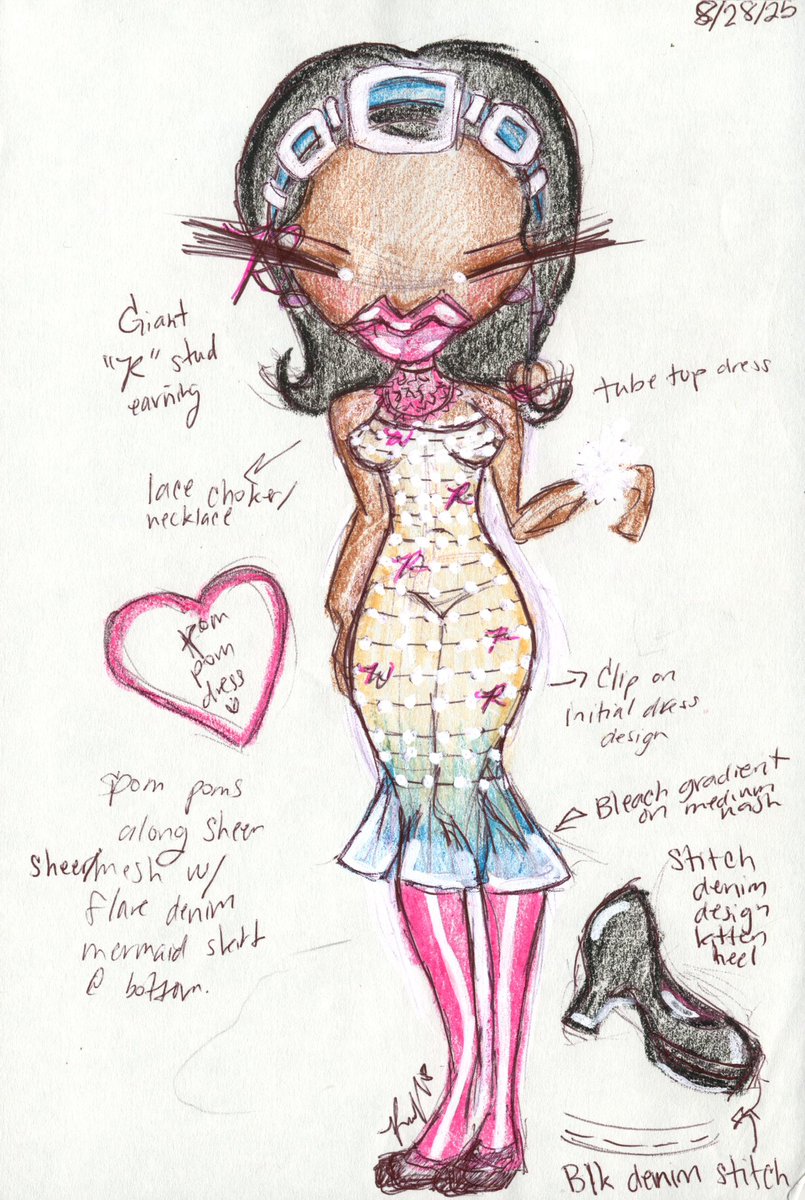 reesiegw's tweet photo. Fashion Illustrations from 2025! 🎀

Illustrated &amp; Scanned by R.W.💋 https://t.co/CoxUHFKTpJ