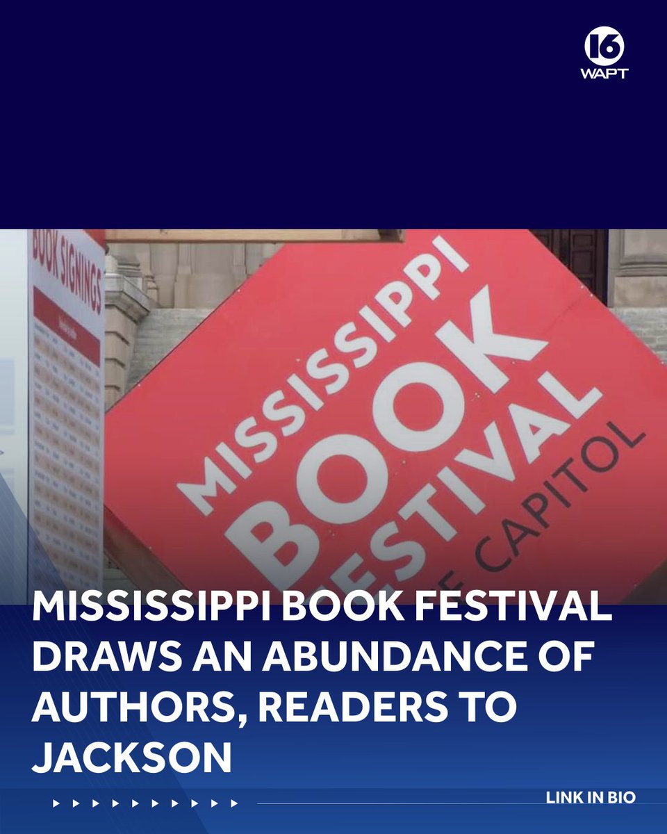 16WAPTNews's tweet photo. Mississippi Book Festival draws an abundance of authors, readers to Jackson  | LINK IN BIO https://t.co/05yFSleXmD