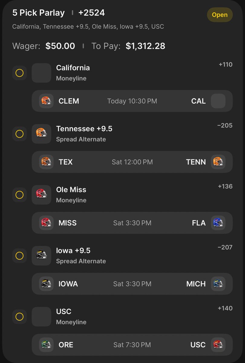 patslocks's tweet photo. Don’t say I never looked out for yall 🤷

WEEK 4 CFB LOCKS https://t.co/MIq6mJ8mDC