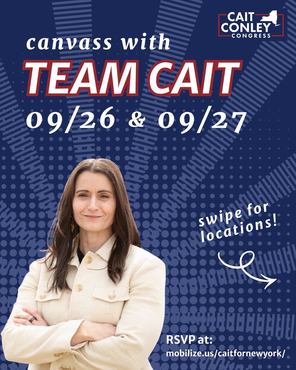 CaitforNewYork's tweet photo. Weekends are for knocking doors and reaching voters across the Hudson Valley with #TeamCait! Sign up for a canvass near you, bring a family member or friend, and help us send Mike Lawler packing on November 3rd.

https://t.co/szGPxM8VRy https://t.co/glPWqHiSAh