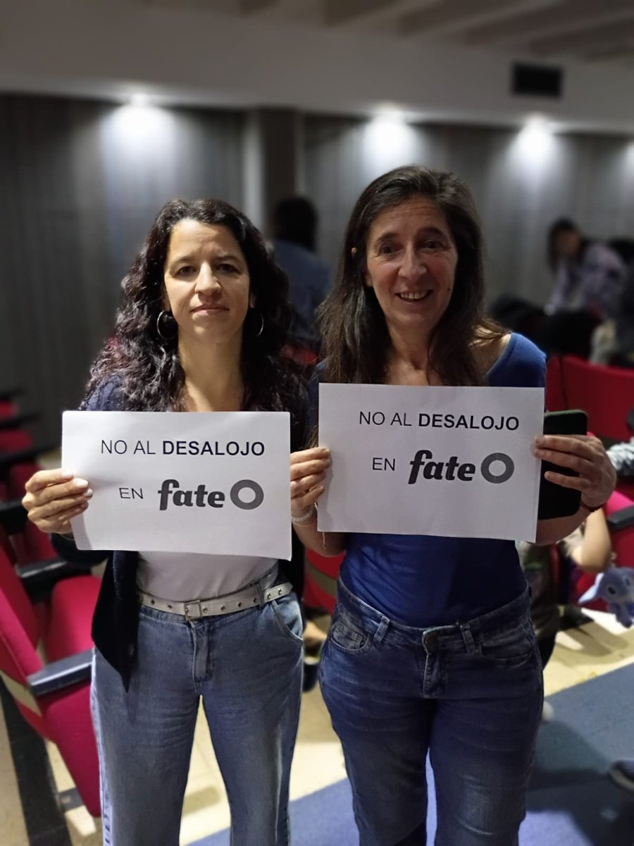 utectera's tweet photo. Desde UTE decimos: ¡NO AL DESALOJO DE FATE! https://t.co/74QLGmUgQn