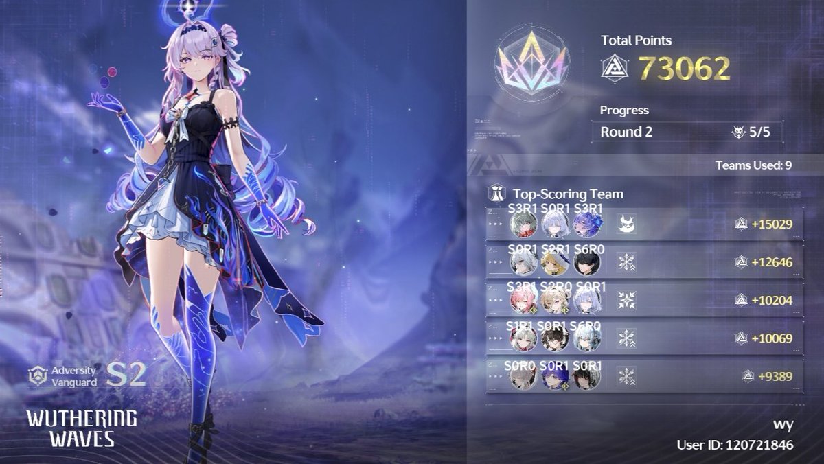 AltShadowPeter's tweet photo. Mobile 300+ ping 
Light spender (6 months worth of welkin only)
Started 1.2
Note: Aemeath usually gets around 13-14k points, she overkills the first round bosses
#wuwa #wutheringwaves https://t.co/UwQ6Ssyyni