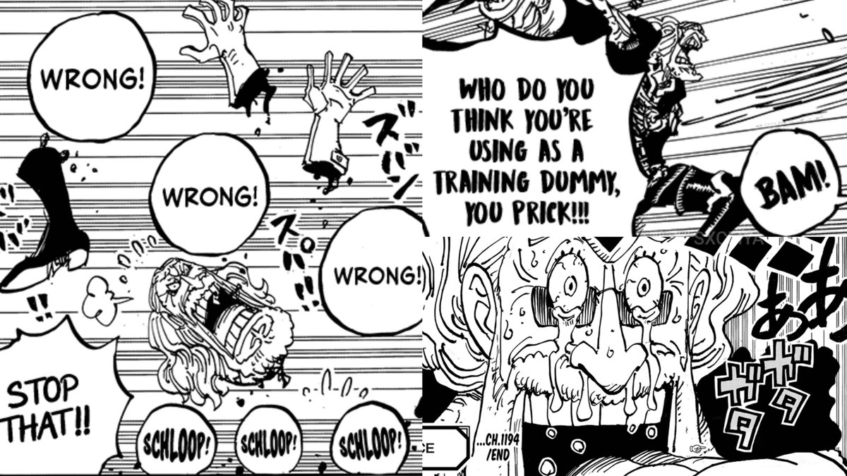 SXCEIYA's tweet photo. #ONEPIECE1194 

zoro making the holy knight as a training dummy in a “serious” fight lmfaooo oda don’t lose your goofiness! https://t.co/9AywNijUaJ