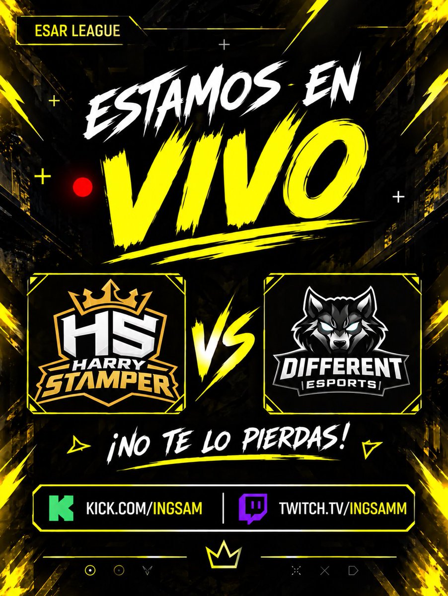 ESARLeague's tweet photo. UNETE A VER EL TERCER PARTIDO CON HARRY STAMPER VS DIFFERENT ESPORTS🏆

Twitch: https://t.co/Db3eoIjzEN https://t.co/gSAByssOaL