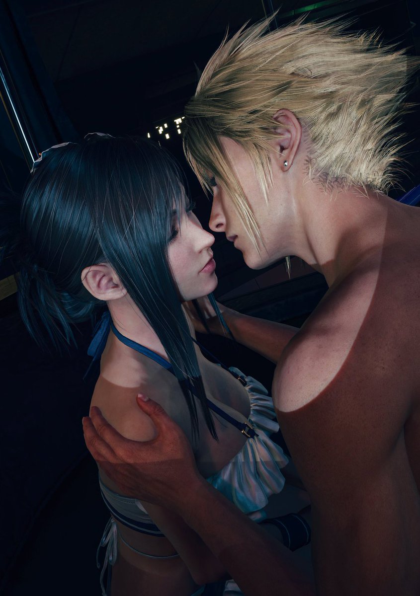 nocthart's tweet photo. the first kiss in ff7 history went to them btw https://t.co/tKEveJEy3e