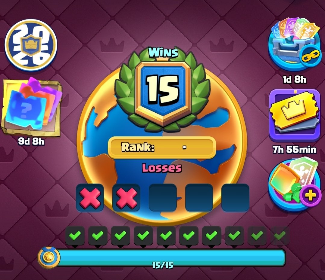 JasonHayward87's tweet photo. 15-2. Which means I, thankfully, don't have to play princess gambit anymore. 👏👏👏. Hopefully Clash Royale puts out some normal tournaments soon. https://t.co/yHMsycqLiV