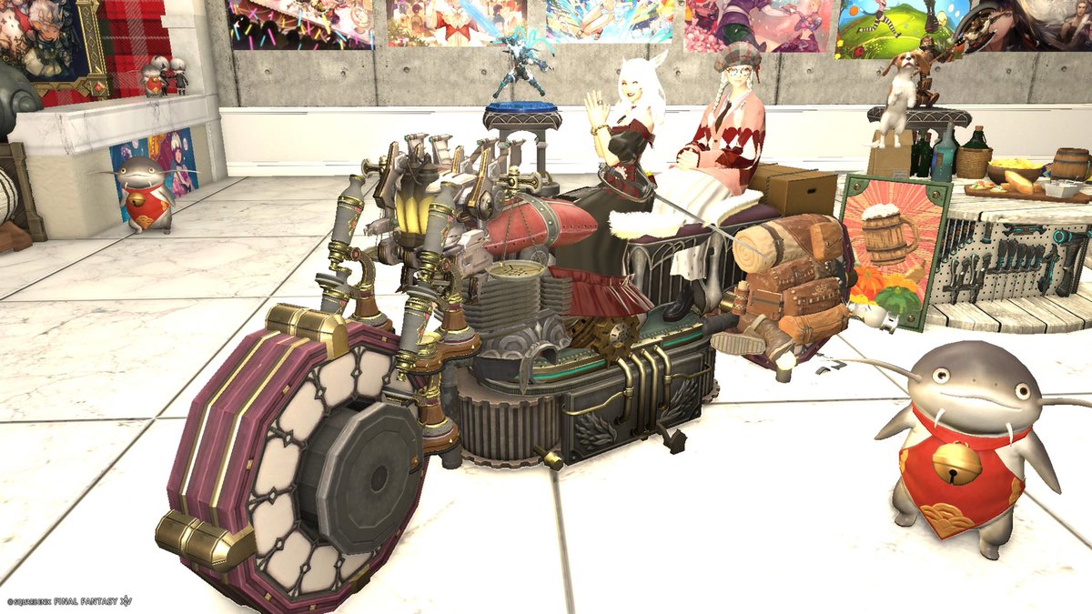 AliceRoi_ff14's tweet photo. フレさんがシェアハウジングでハウジングしたって言ってたバイク見せてもらった！
���り込みが凄いなー https://t.co/61TiYJhdPT