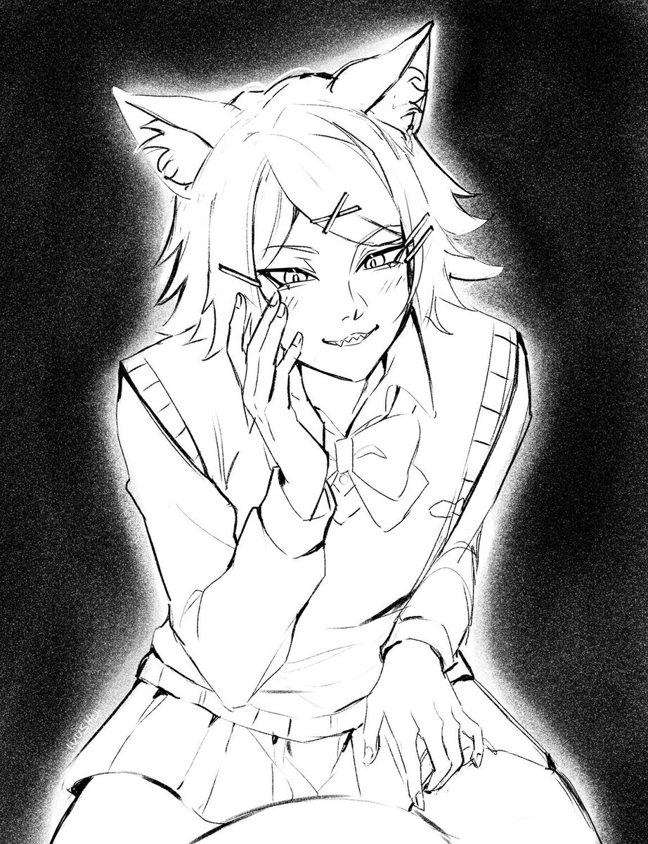 ivushu's tweet photo. i haven't even watched that anime but that cat keeps showing up on my tl https://t.co/ul7Fpn5fSS