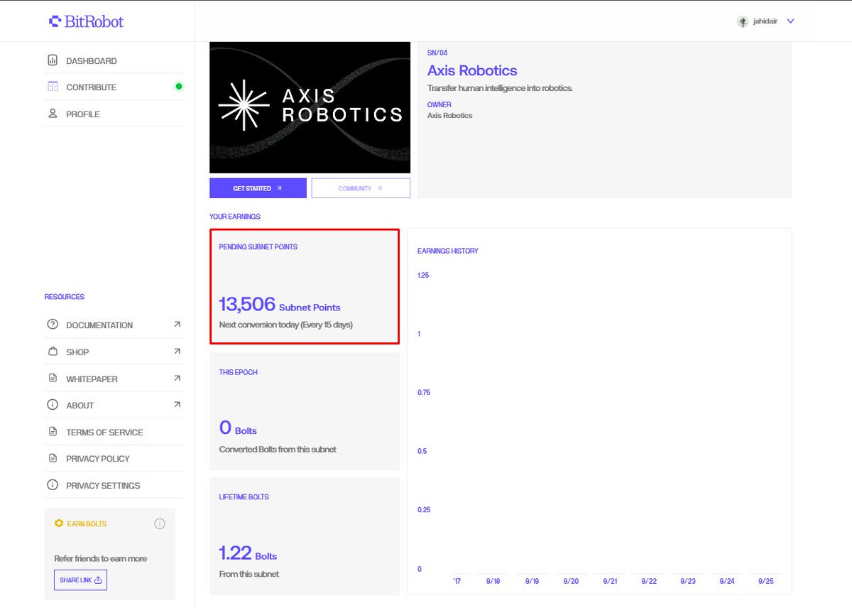 Jahidwru's tweet photo. AXIS ROBOTICS POINTS DISTRIBUTION ON BITROBOT

If you have connected your Axis Subnet to your Bitrobot account, please check to see if the subnet points have been distributed to you. 

Bitrobot and Axis Robotics are operating very effectively.

How to check:
> Click on 'CONTRIBUTE' in your Bitrobot account.
> Click on 'subnet dashboard' located below the 'Axis Robotics' text.
> You will be able to view your pending subnet points there.

If you haven't created an account yet, sign up for Bitrobot now and connect it to your Axis account.

Sign up On BITROBOT: https://t.co/kngFF8jYjx

Create an account and connect your Axis subnet. Complete the task on the Axis Bitrobot Alliance. You'll get both points.