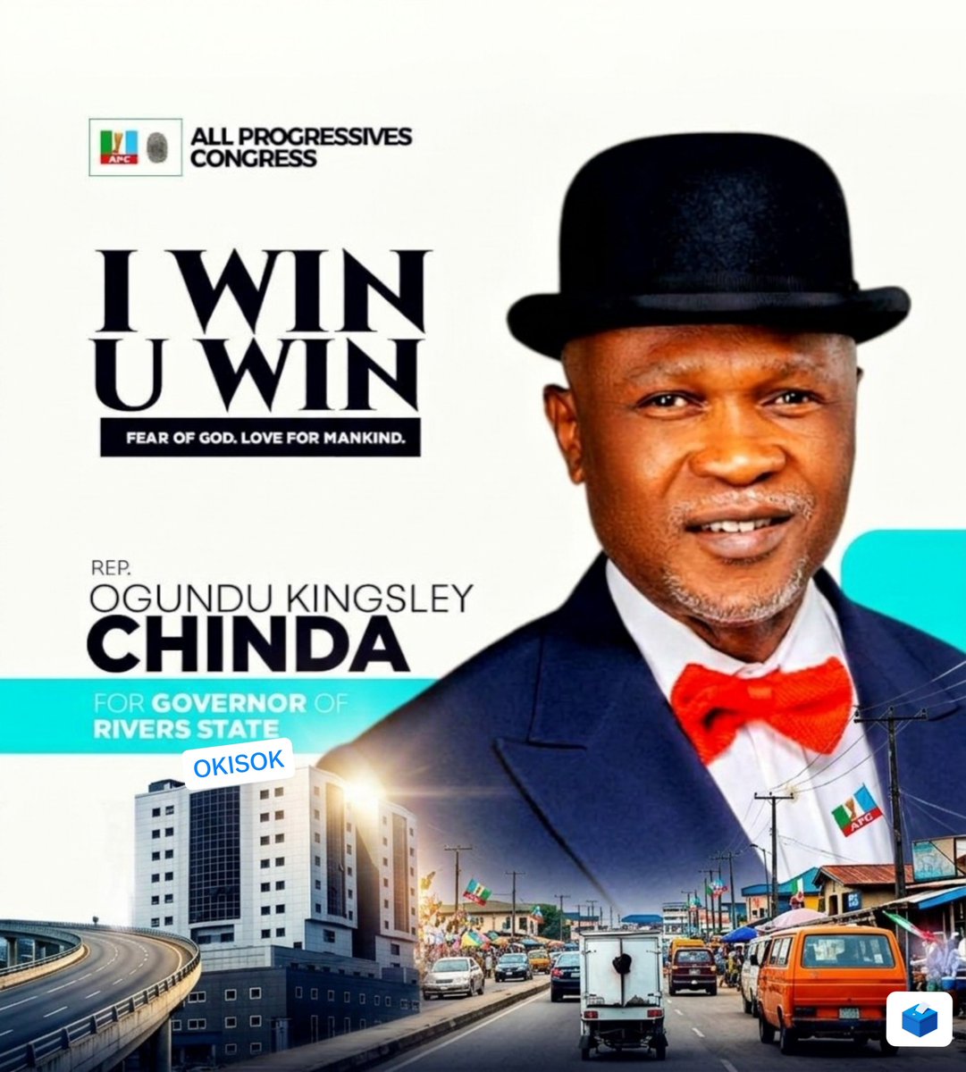 phencrown1's tweet photo. A true servant leader speaks, listens, and puts people first. To all supporters of Rep. O. K. Chinda; ignore the false rumors &amp; fake news. Our candidate has the capacity, competence, legality, and humility to lead. He is completely OKAY for Rivers State! ✊🏾🗳️

#OKISOK
#IWinYouWin https://t.co/3kYnveGAXi