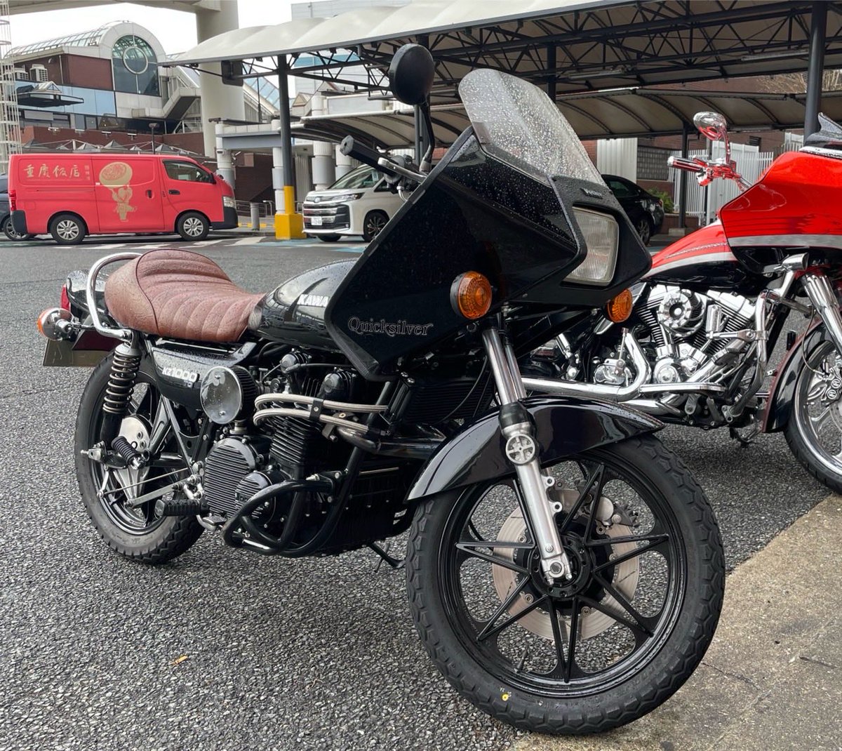 duke20041's tweet photo. 多少の雨と涼しい気温のおかげでターボの排熱が緩和され、とても調子良い🏍️ https://t.co/nb5D2qCqX4