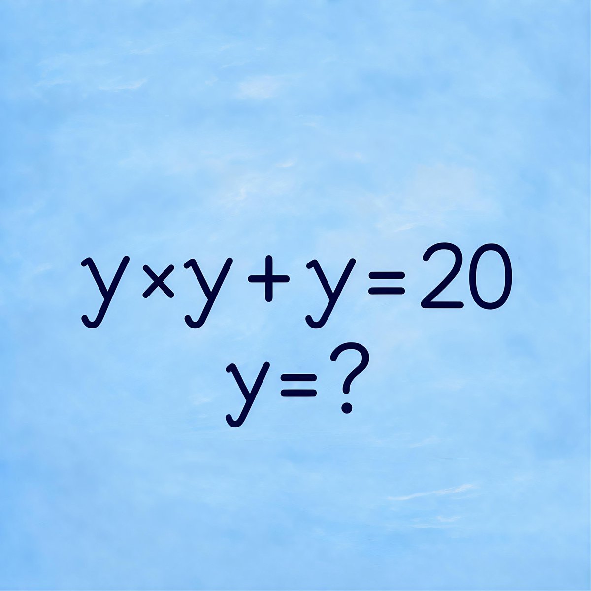 _Zy_ro's tweet photo. Simple equation. Unexpected answers. 

What is   y? https://t.co/Epb3lakH4A