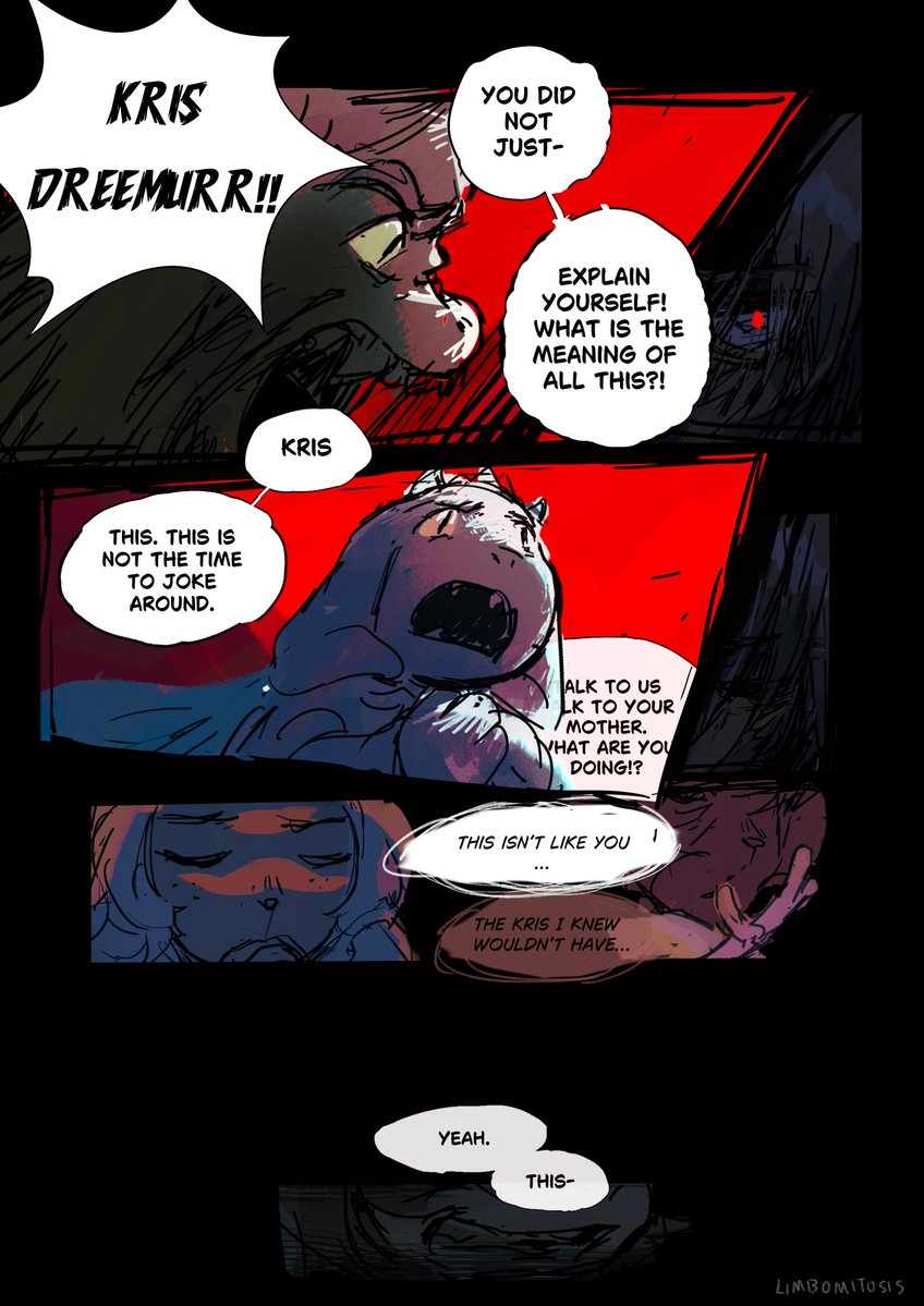 LimboMitosis's tweet photo. * It's what they call "You" (1/7)
#deltarune #kris https://t.co/qIsWeahgpL