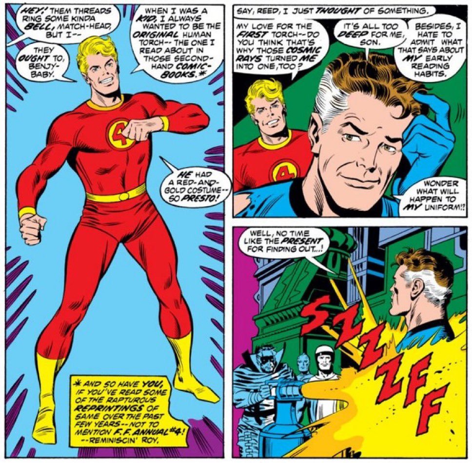 NatureOfFire's tweet photo. https://t.co/M7VyhIbDDL now that jim hammond is appearing in visionquest ,  it’s worth remembering that the human torch is a legacy character

  jim was the og human torch ,  first appearing in marvel comics #1.  johnny grew up reading his comics ,  which is where he got the name https://t.co/RIofYituwl