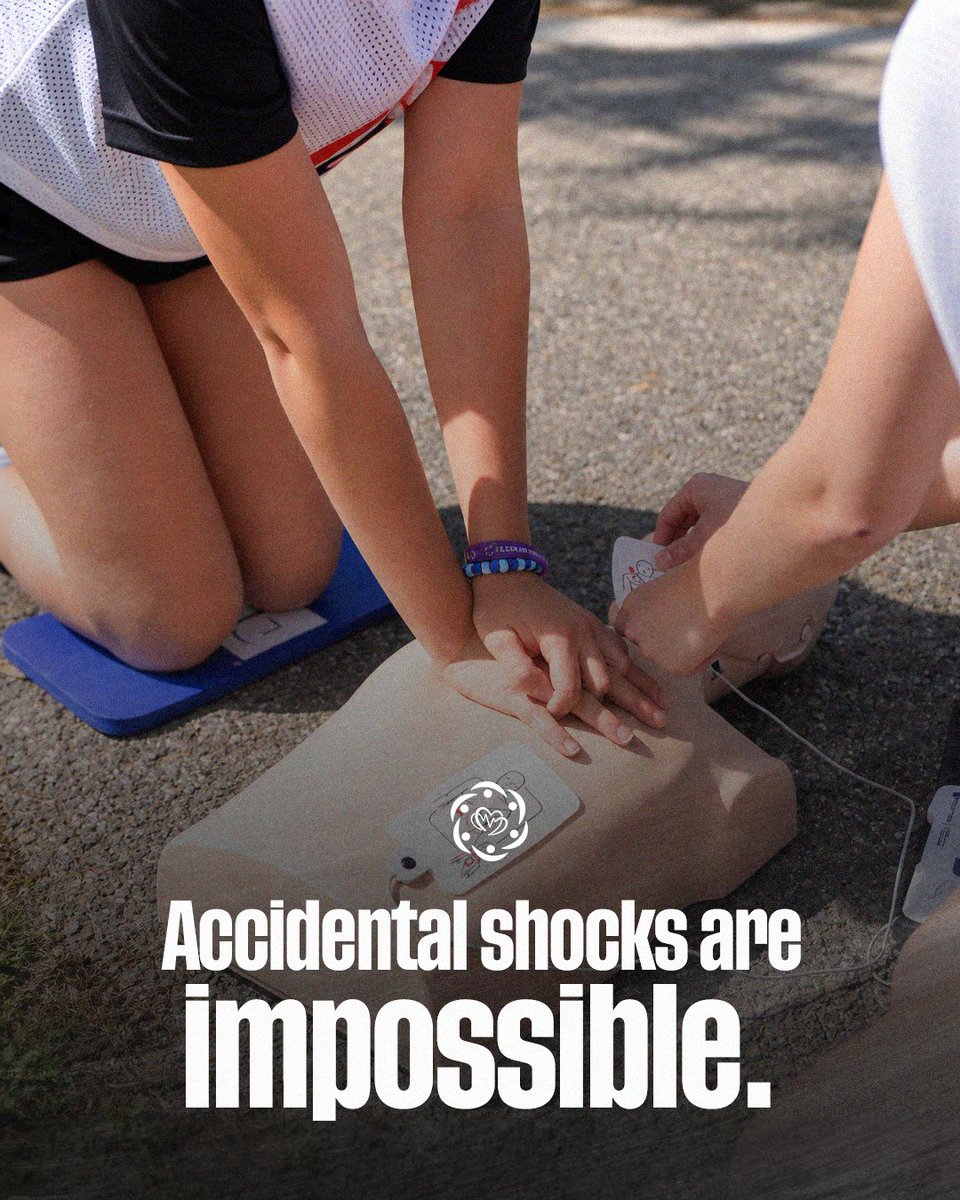 HuddleForHearts's tweet photo. Can an AED hurt someone?
An AED will never deliver a shock if the heart is functioning normally.
This misunderstanding prevents AEDs from being used as often as they should be.
Learn more about AEDs and how easy they are to use - link in bio.
Anyone can save a life.
#AEDs https://t.co/8d6K53vLqG