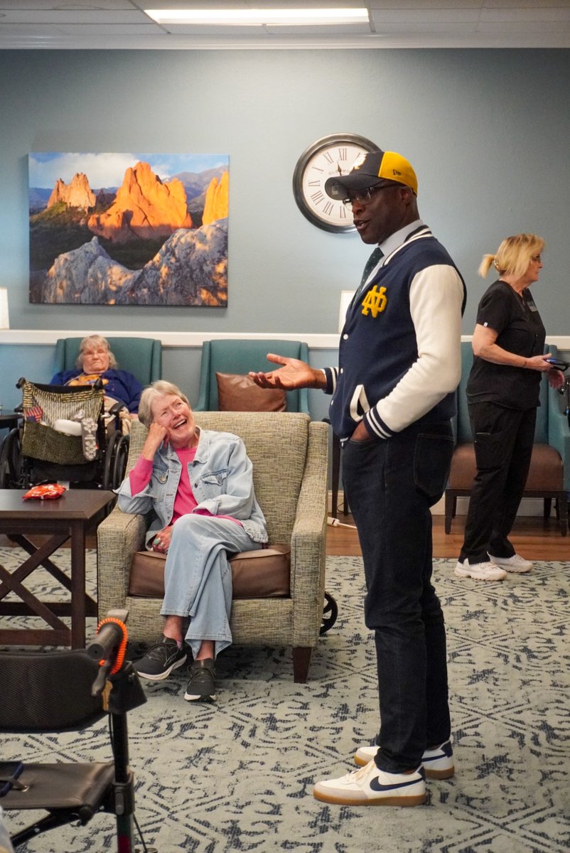 MayorofCOS's tweet photo. What a joy to spend time with the residents and staff at Winslow Court Assisted Living.

One of the greatest privileges of serving as mayor is getting to meet the people who make @CityofCOS such a special place to call home. 

I’m grateful for the warm welcome, the conversations, the smiles, and especially for the dedicated staff who serve our seniors with such care.

Onward and upward! ❤️