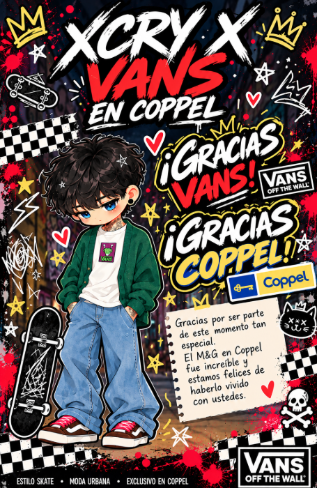 crylandia's tweet photo. Gracias @vans_mx , gracias @Coppel  por el M&G con @xCryboy  🖤✨

Gracias por todas las atenciones que tuvieron con nuestro fav, por lo organizados que fueron y por cuidarlo y consentirlo durante todo el evento. 🥹❤️

Y gracias también por recibir al fandom con tanto cariño (presencialmente y virtualmente ) y hacer que todos pudiéramos disfrutar de este momento tan especial.

¡Nos llevamos un recuerdo precioso! 🫶🏻✨

XCRY X VANS EN COPPEL