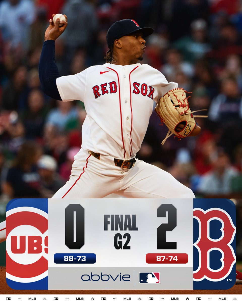 The @​RedSox shut out the Cubs and sweep the doubleheader!

(MLB x @​AbbVie) 
 [📷](https://pbs.twimg.com/media/HTGhpp9WIAAeyLL.jpg) https://pbs.twimg.com/media