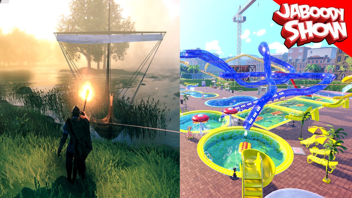JaboodyShow's tweet photo. ⚔️ Valheim Coop + Waterpark Sim 💦

Checking a new continent in Valheim. Then we are making LETHAL waterpark slides!

🟣 Live on Twitch: https://t.co/BsJKdZYhjy
🔴 Live on YouTube: https://t.co/eYrhqCi44K https://t.co/vieM2CDAVM