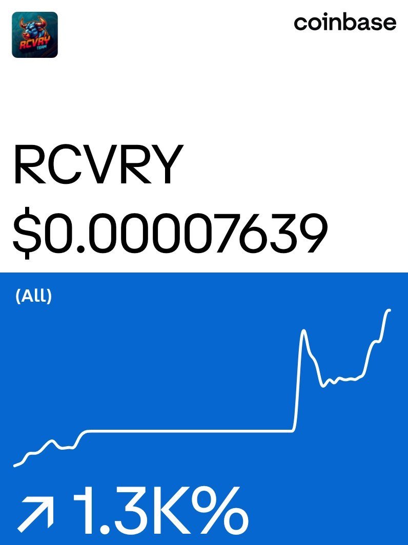 Wizdeadrollx_'s tweet photo. $RCVRY just printed a new All Time High.

What stands out isn't just the chart it's the mission behind it. 

A token built to fund awareness and community support for addiction recovery, backed by SafeHaven as its social hub.

Real narrative. Real momentum. Worth watching.

$RCVRY
