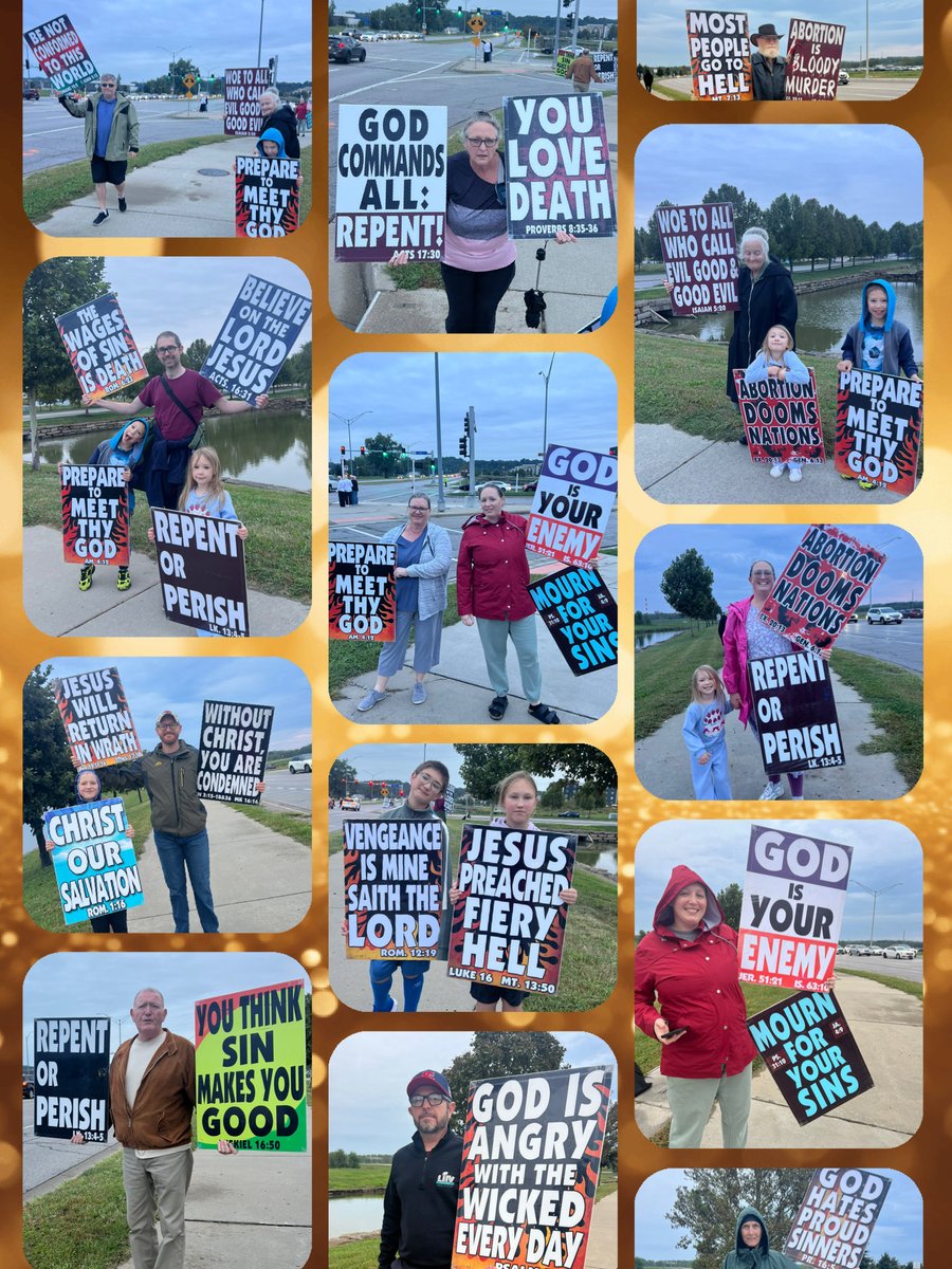 WBCpreaches's tweet photo. Westboro Baptist Church protests @Pitbull concert @MortonAmpKC https://t.co/WmCa24JtCh