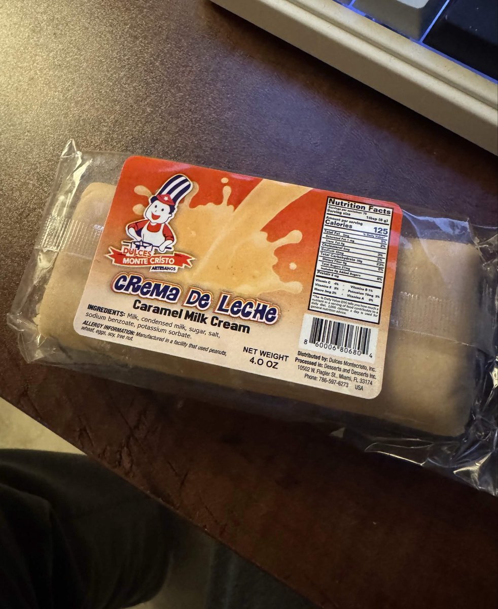 MVjagaimo's tweet photo. A friend sent this in Discord saying he couldn't eat this because the whole bar of ice cream would be more than 9000 calories

And we were like that can't be right, and looked at the nutrition label

I think we've found the worst label ever made

- the weight of the bar is 4 oz but the label says 75 servings of 6 grams, which comes out to 15.9 oz
- the maximum calories of something that weighs 6 grams is pure fat and that would only be 54 calories. this is apparently 125 calories for 6 grams.

unless they put uranium in this bar, i don't think it is 9000 calories
- there's 30 grams of carbohydrates in this 6 grams of ice cream.
- 3 mg of fat is apparently, 5% of your daily value.
- 1ml of milk contains 50mg of sugar. and sugar is an ingredient. but the total sugar is only 27 mg