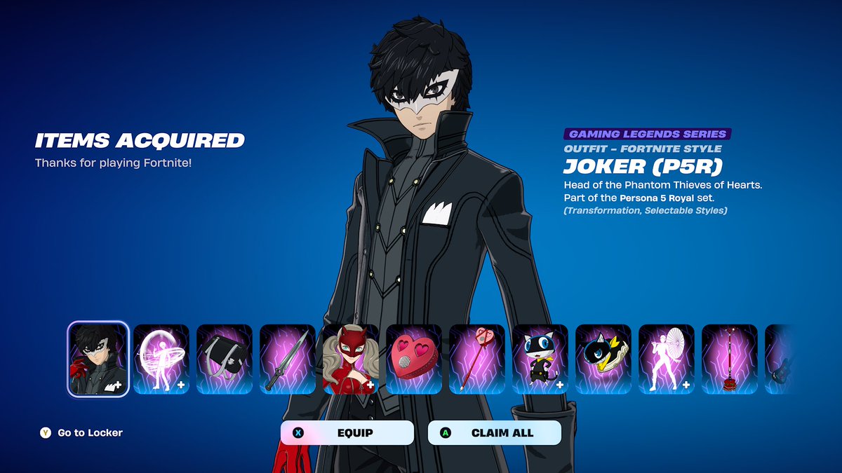personaxfnguy's tweet photo. PERSONA IS FINALLY IN FORTNITE https://t.co/xrAxKDuRBS