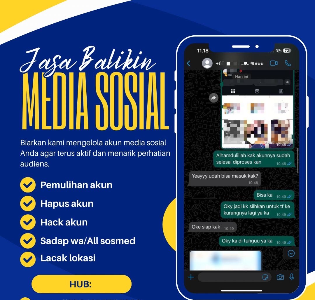 kfracty's tweet photo. Open jasa balikin &amp; pulihkan akun.
✅pemulihan akun
- instagram, tiktok, whatsapp, line, facebook, X, gmail, telegram dll
✅ hapus akun
- facebook, tiktok, instagram, line, whatsapp, twitt /X , dan lainnya
Sadap Wa, hack akun, lacak lokasi

#zonauangㅤ https://t.co/Y3ZKScoxyD