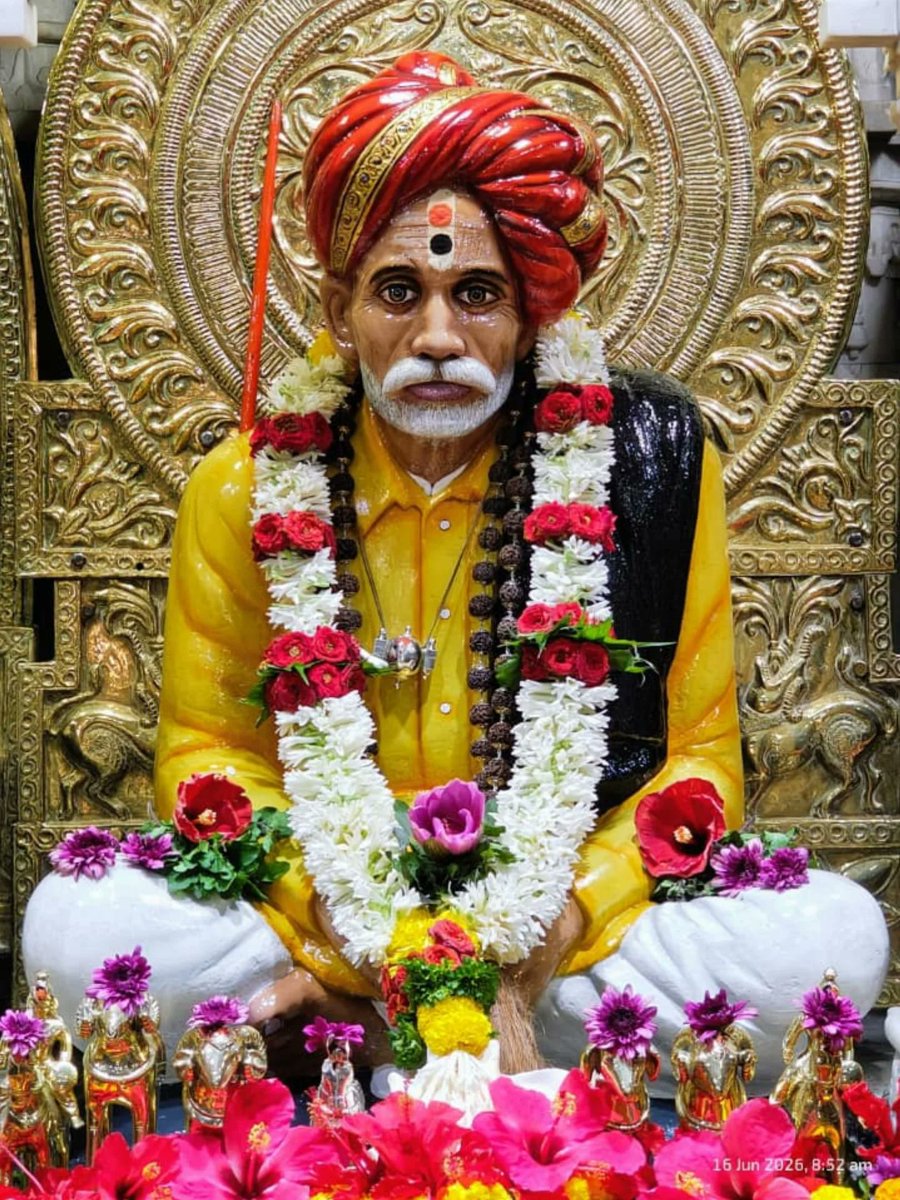 brooklynbrowngk's tweet photo. Sri Sant Sadguru Balumama Temple, Adamapur

Date: June 16, 2026 (Tuesday)

Today’s daily worship of Sadguru Shri Balumama. https://t.co/9DbXqqdO1J