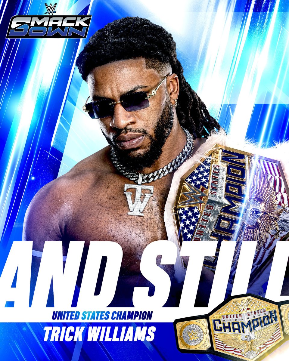 WWE's tweet photo. WHOOP THAT @_trickwilliams 🔥

Trick Williams is #AndStill United States Champion! https://t.co/nyE8tUfO9t